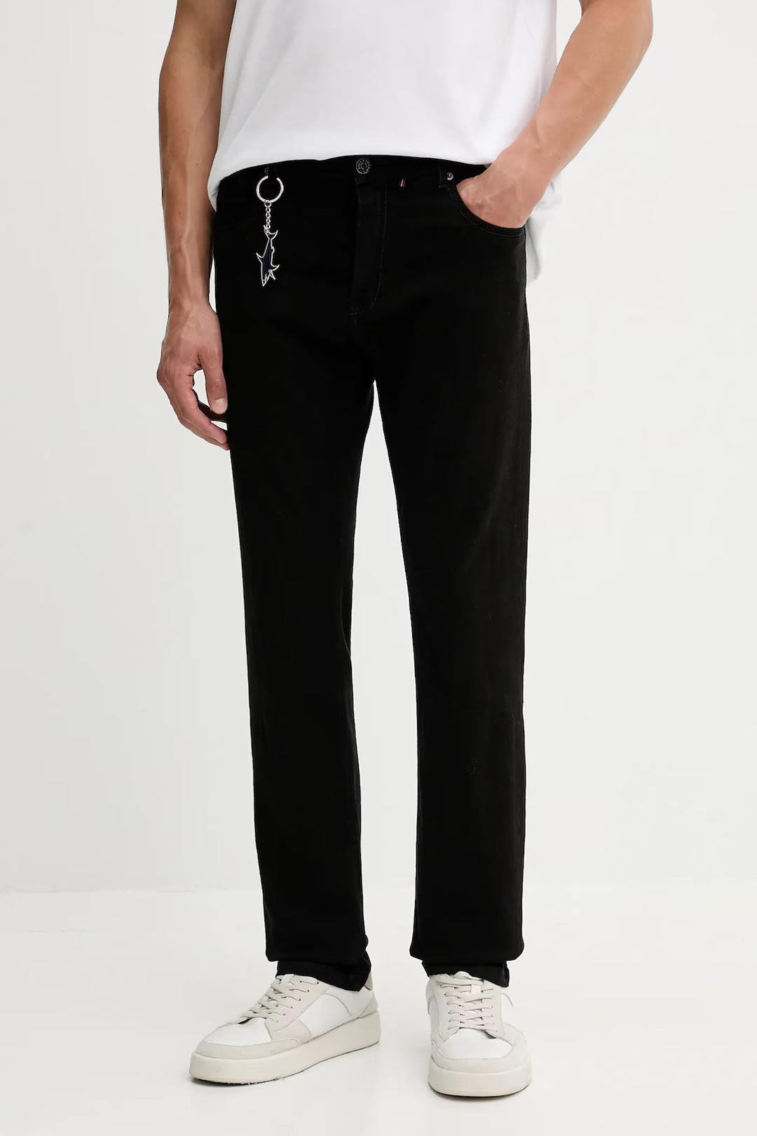 Paul & Shark Black Rivet Organic Stretch Denim | Black