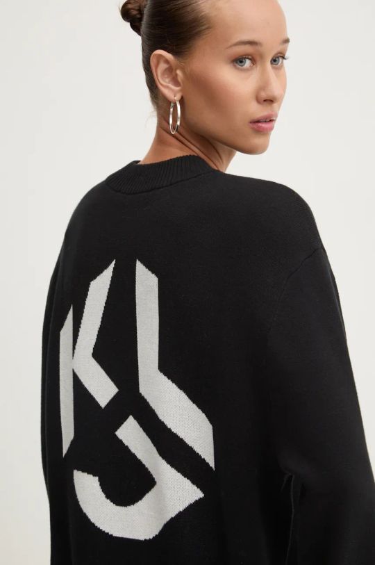 Karl Lagerfeld Cotton Regular Fit Knitted Sweater | Black