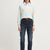 Karl Lagerfeld Women's High Rise Tapered Jeans | Blue Black