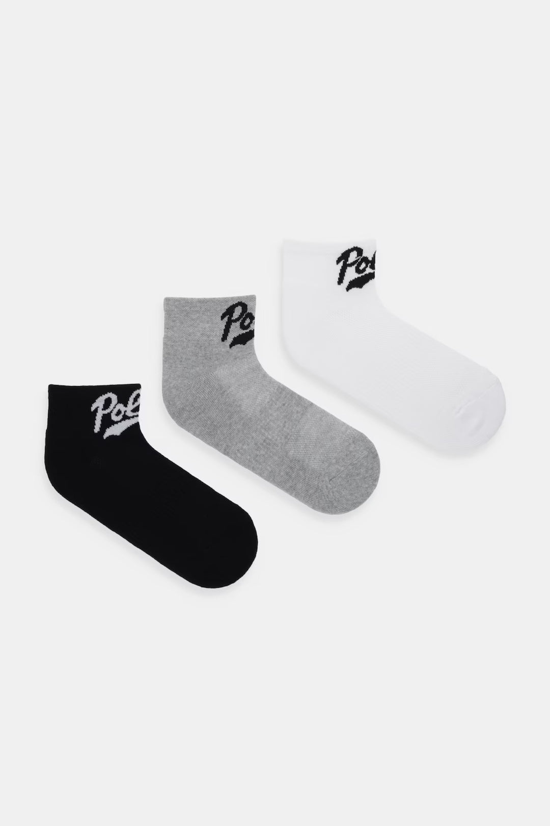 Ralph Lauren Ankle Women's Sock 3-Pack | White/Grey/Black