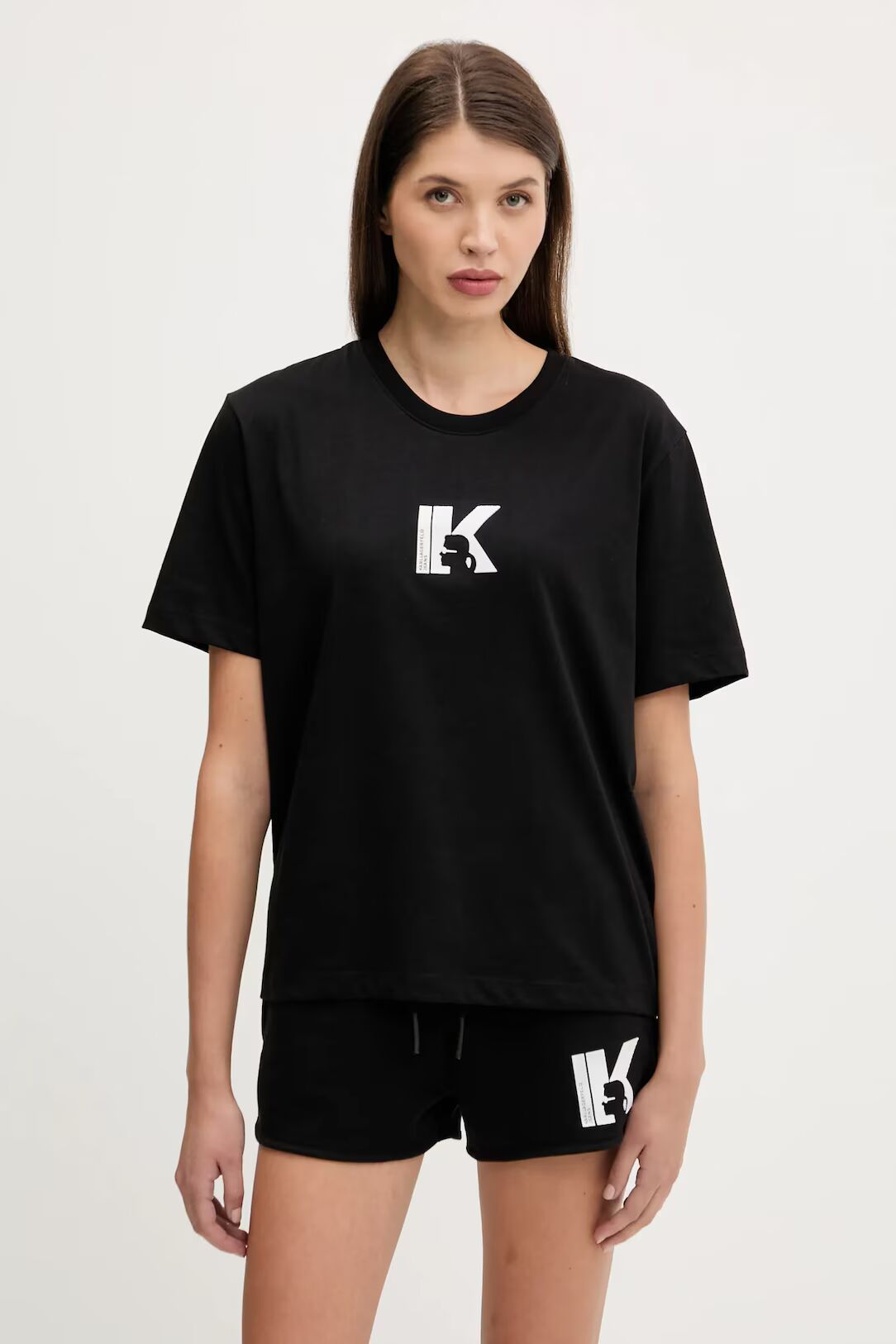 Karl Lagerfeld Regular K Logo Women's T-shirt | Black