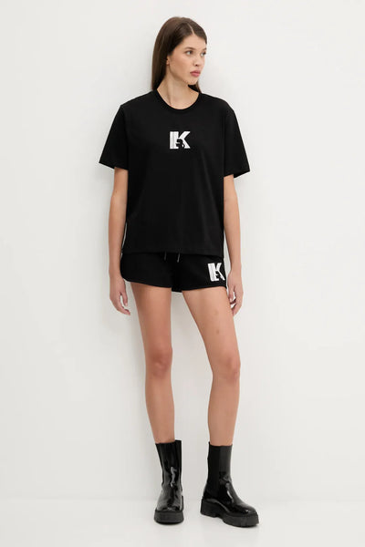 Karl Lagerfeld Regular K Logo Women's T-shirt | Black