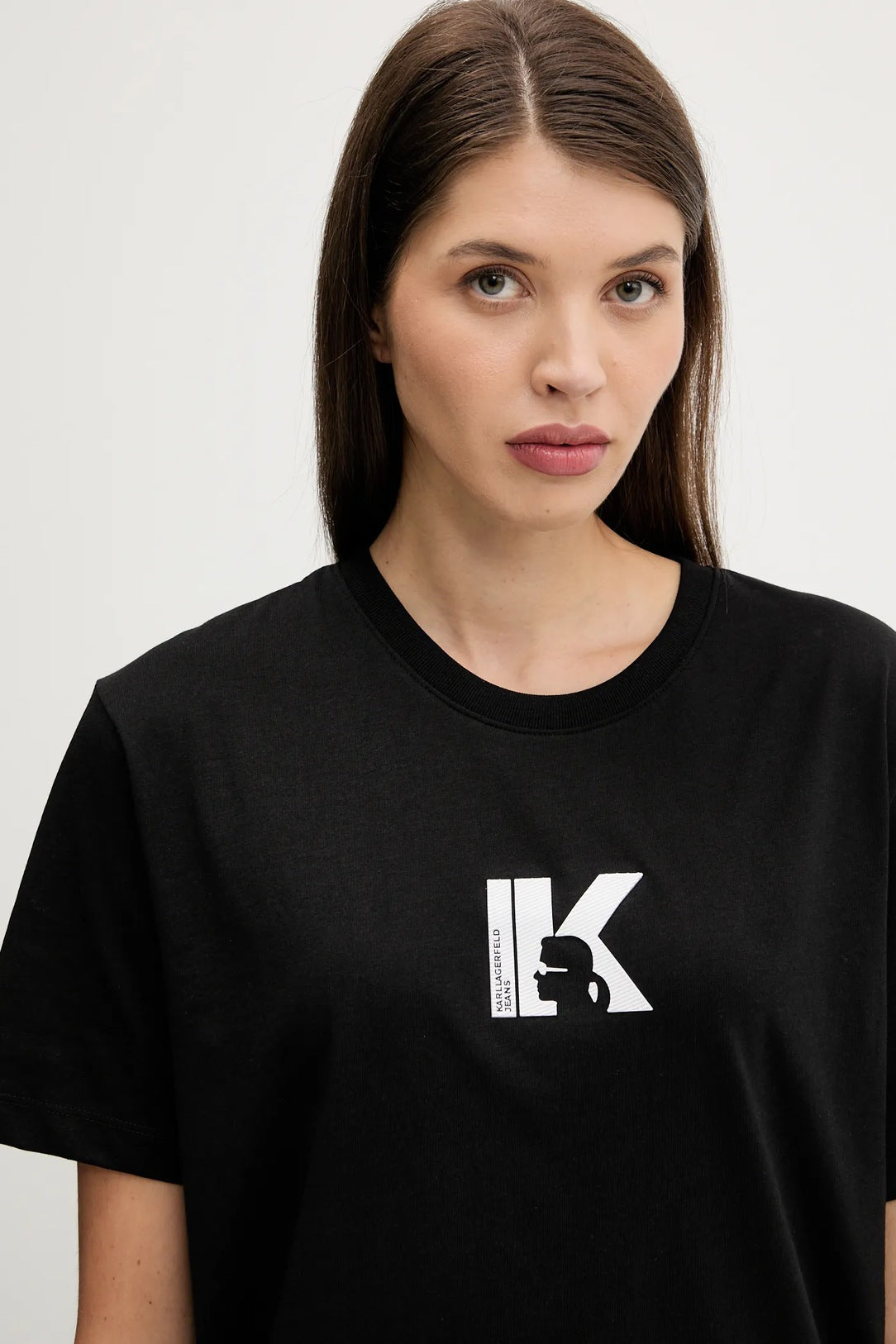 Karl Lagerfeld Regular K Logo Women's T-shirt | Black
