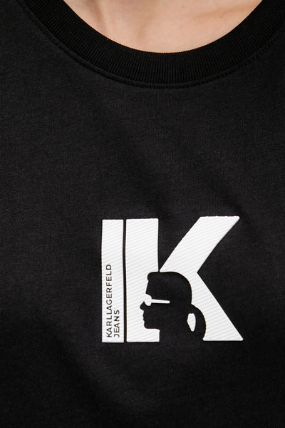 Karl Lagerfeld Regular K Logo Women's T-shirt | Black