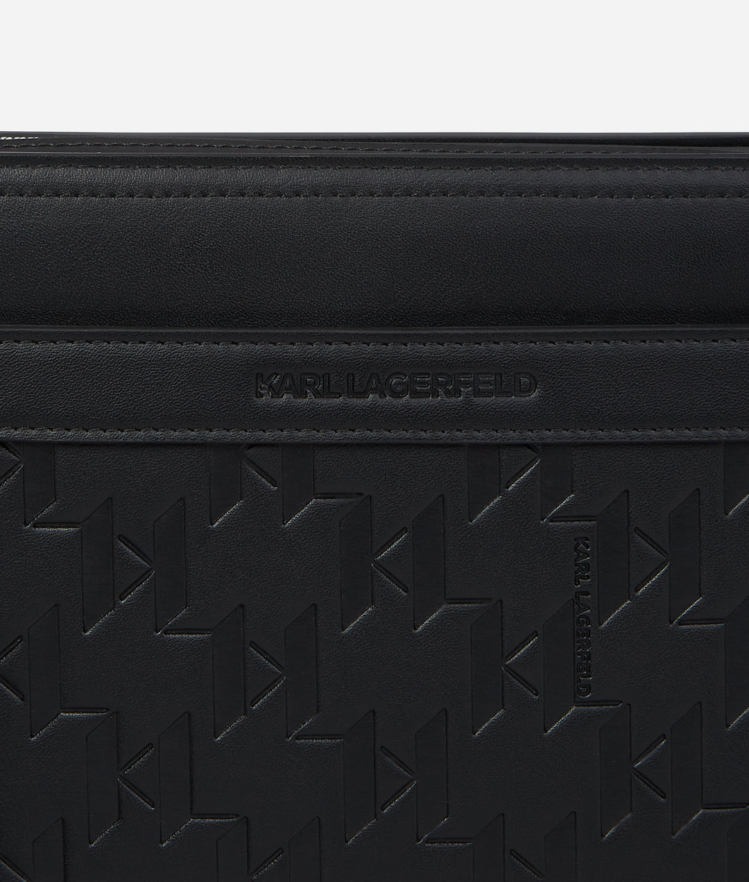 Karl Lagerfeld Traveller Pouch Wristlet Bag | Black