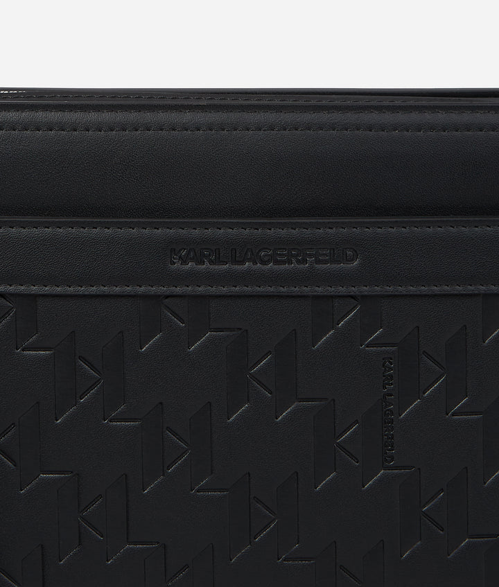 Karl Lagerfeld Traveller Pouch Wristlet Bag | Black