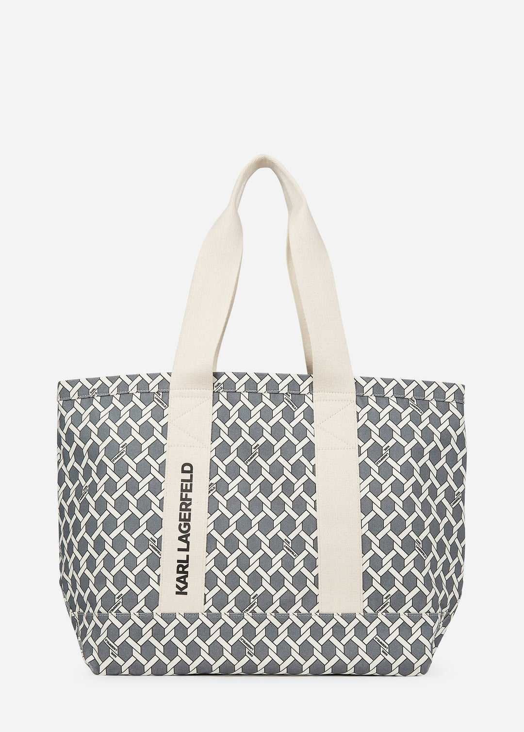 Karl Lagerfeld Rope Reversible Shopper Bag | White/Black