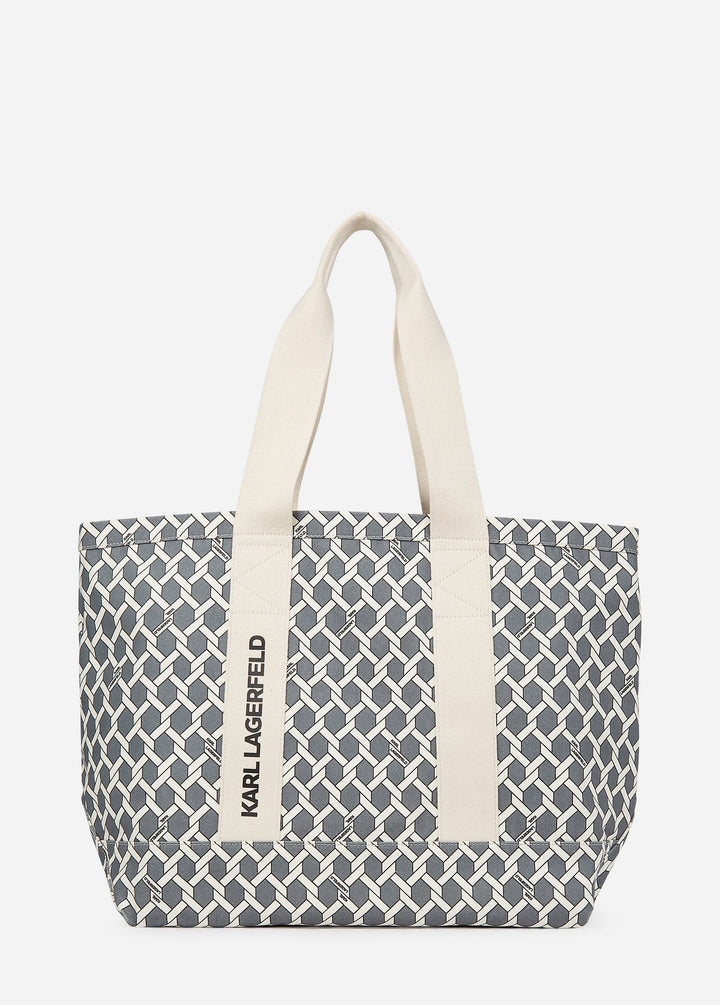 Karl Lagerfeld Rope Reversible Shopper Bag | White/Black