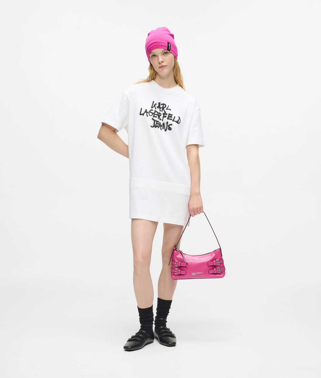 Karl Lagerfeld Buckle Shoulder Bag | Very Berry