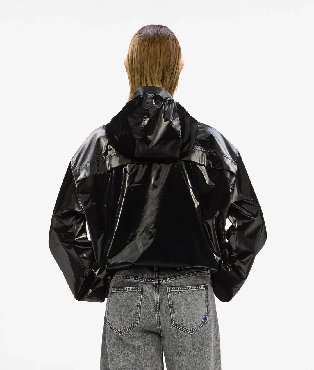 Karl Lagerfeld Shiny Hooded Women's Jacket | Black