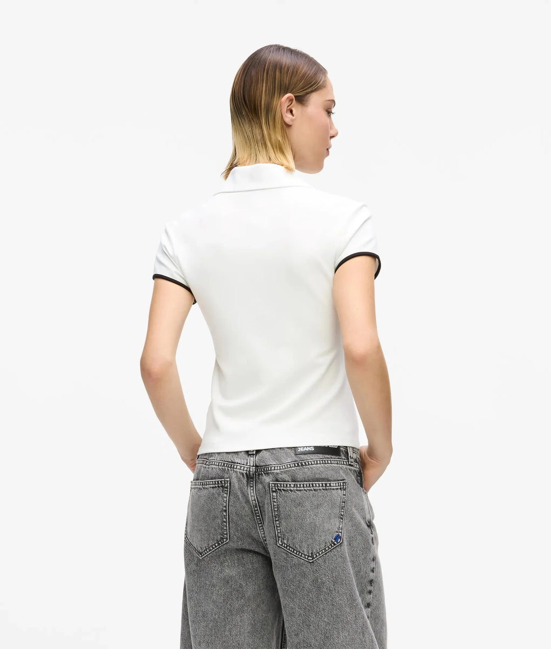 Karl Lagerfels Slim Fit Women's Polo | White
