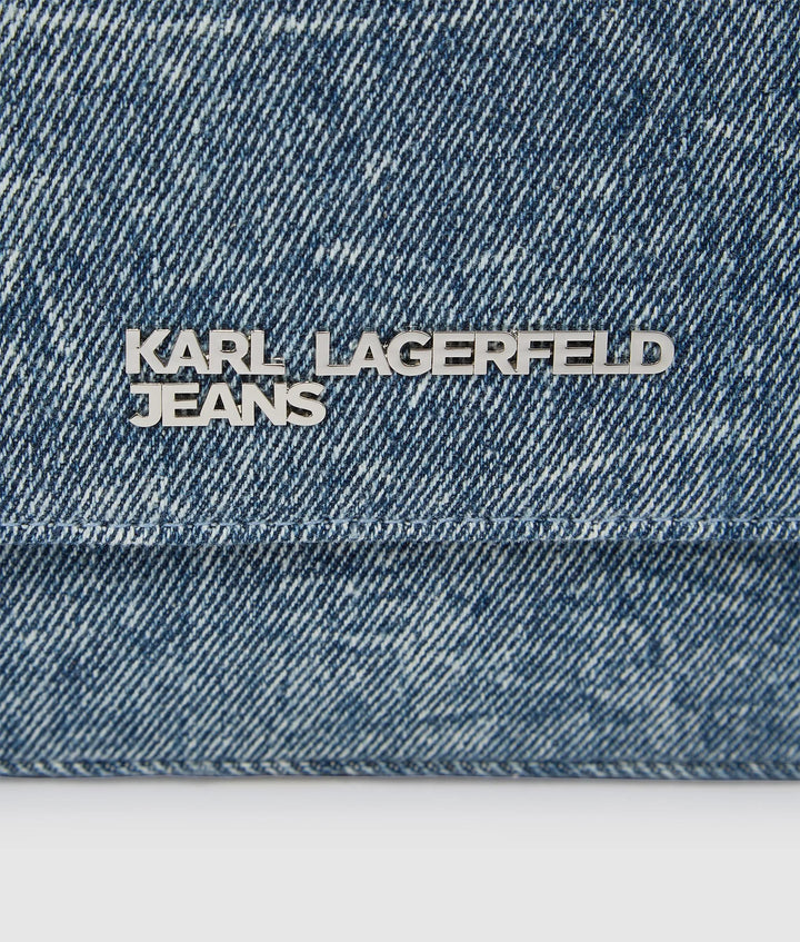 Karl Lagerfeld Denim Chain Top Handle Bag | Washed Denim