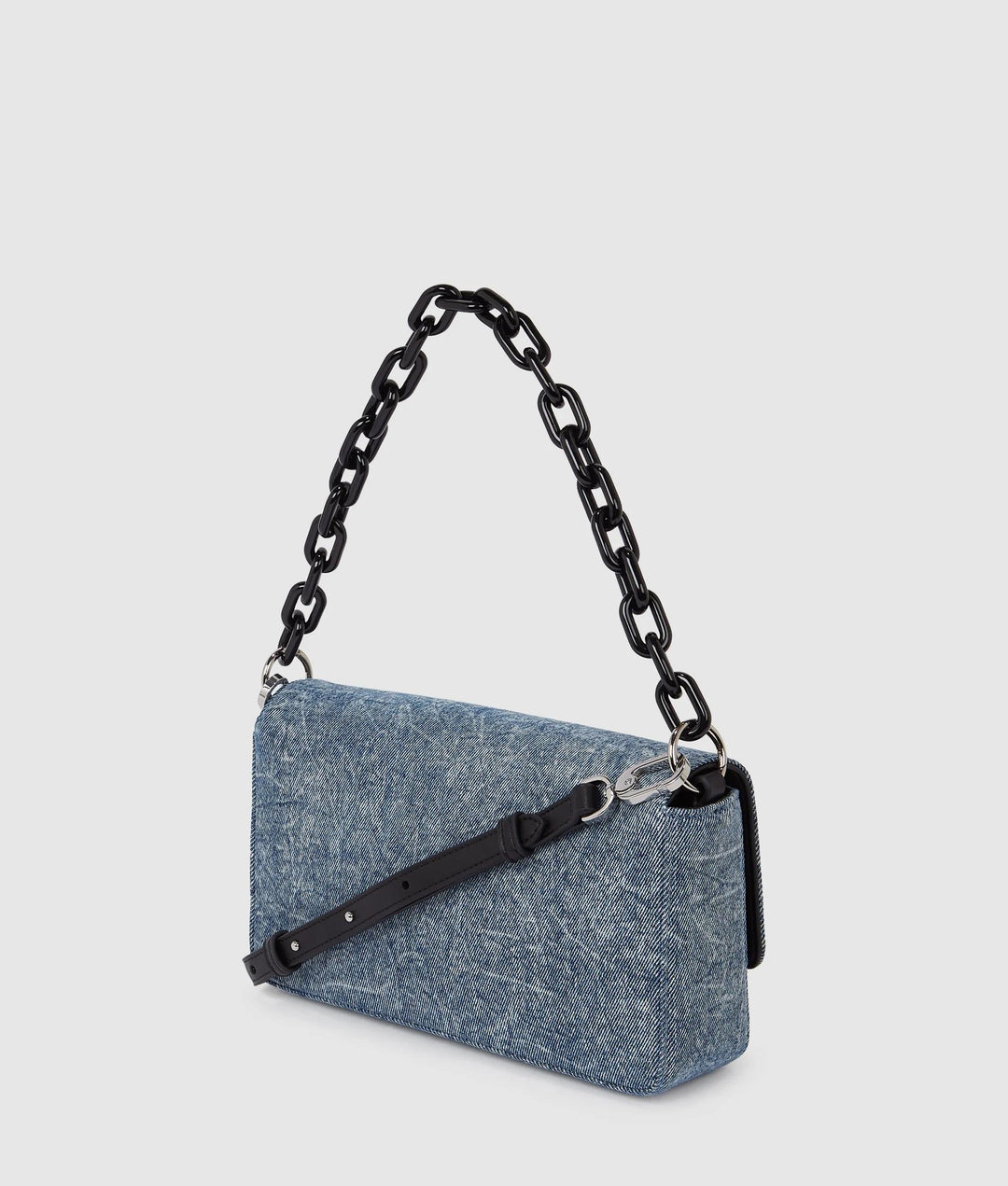 Karl Lagerfeld Denim Chain Top Handle Bag | Washed Denim
