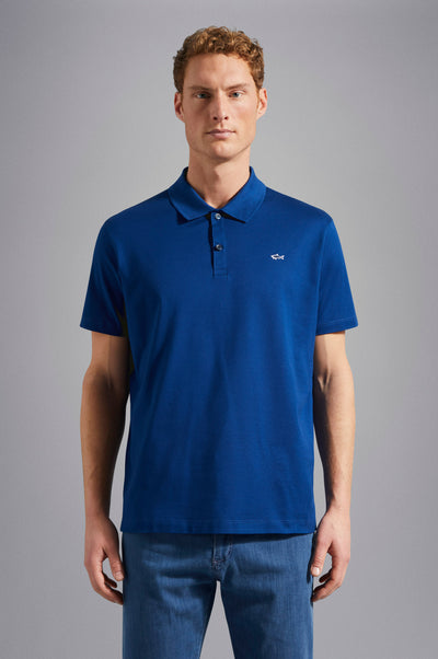 Paul & Shark Double Piqué Polo 3 in 1 Kompact Technology with Shark Badge | Blue