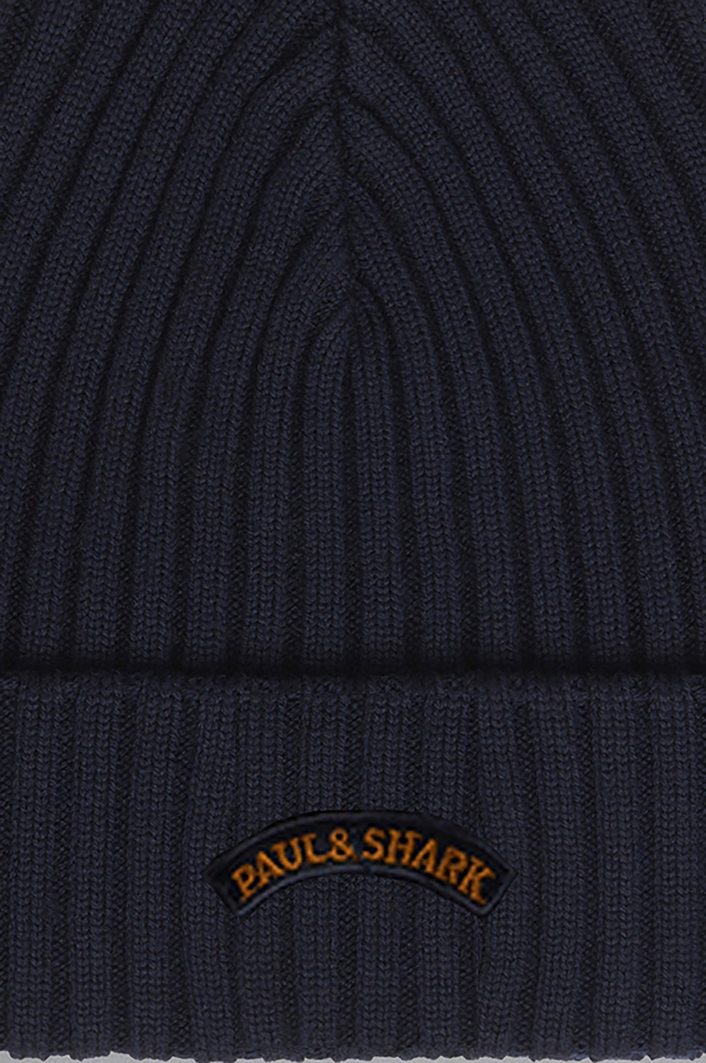 Paul & Shark Wool Beanie with Moon Badge | Navy