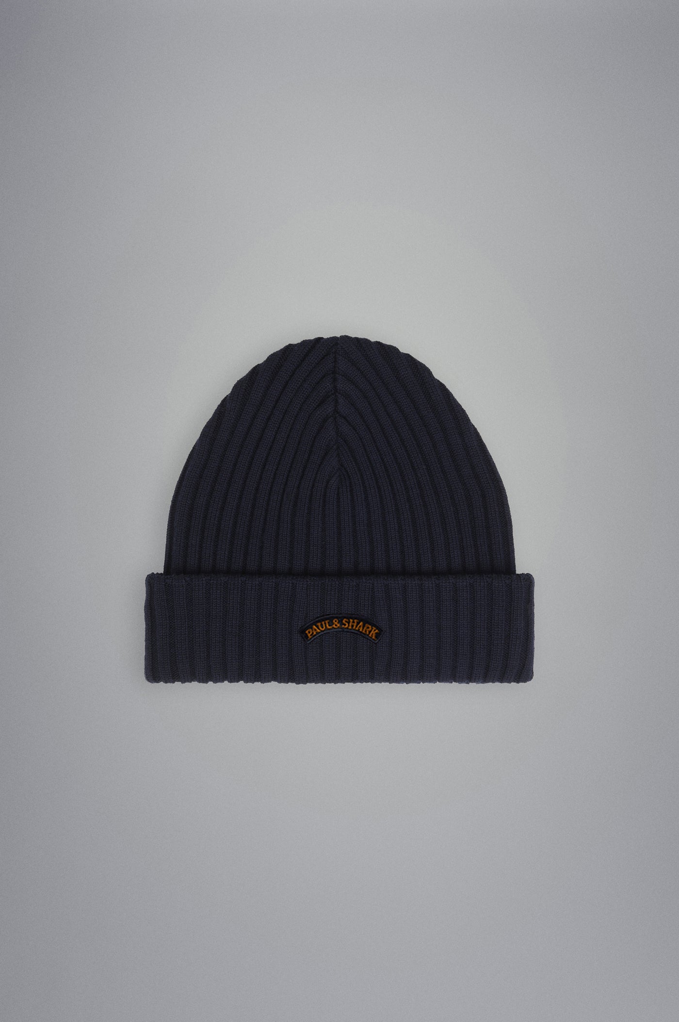 Paul & Shark Wool Beanie with Moon Badge | Navy