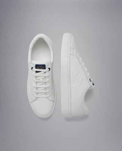 Paul & Shark Shoes with Pierced Shark on the Profile | White