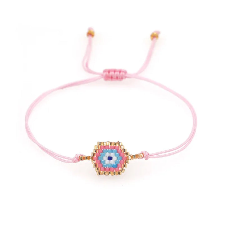 Never Needy Casual String Stretch Adjustable Bracelet | Pink