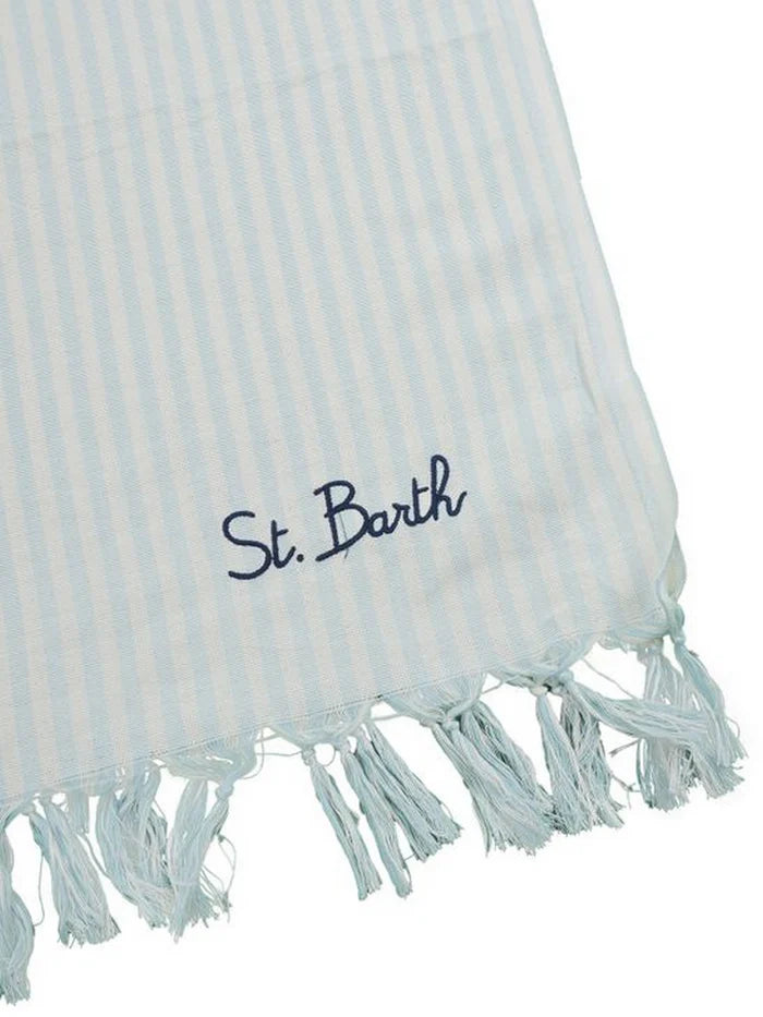 MC2 Saint Barth Towel Foutasponge | Light Blue/White