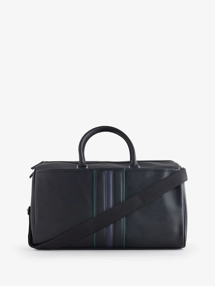 Ted Baker Kelvin PU Stripe Holdall | Black