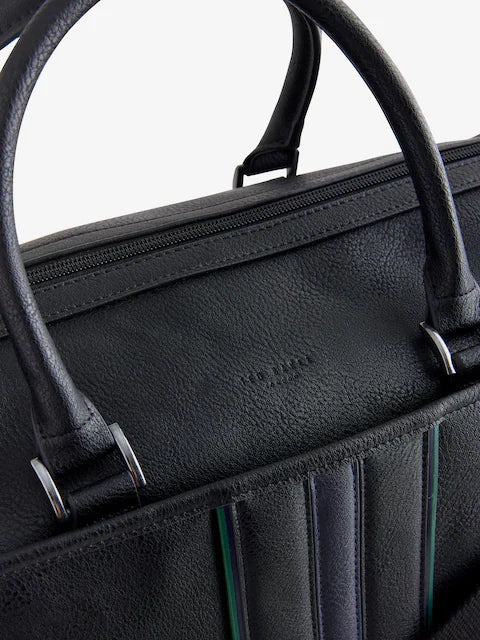 Ted Baker Kelvin PU Stripe Holdall | Black