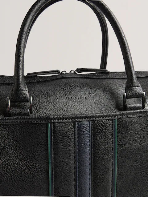 Ted Baker Kelvin PU Stripe Holdall | Black
