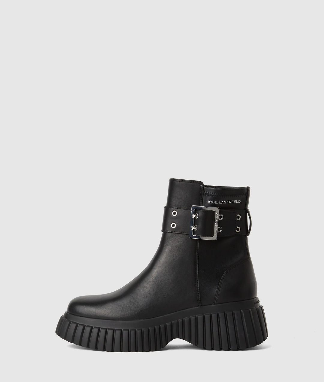 Karl Lagerfeld Kreeper Mid Calf Wedge Women's Boots | Black