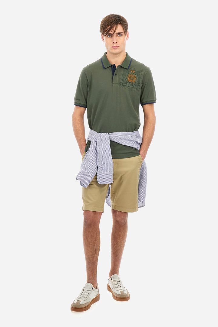 La Martina Regular Fit Cotton Twill Bermuda Shorts – Vardan | Beige