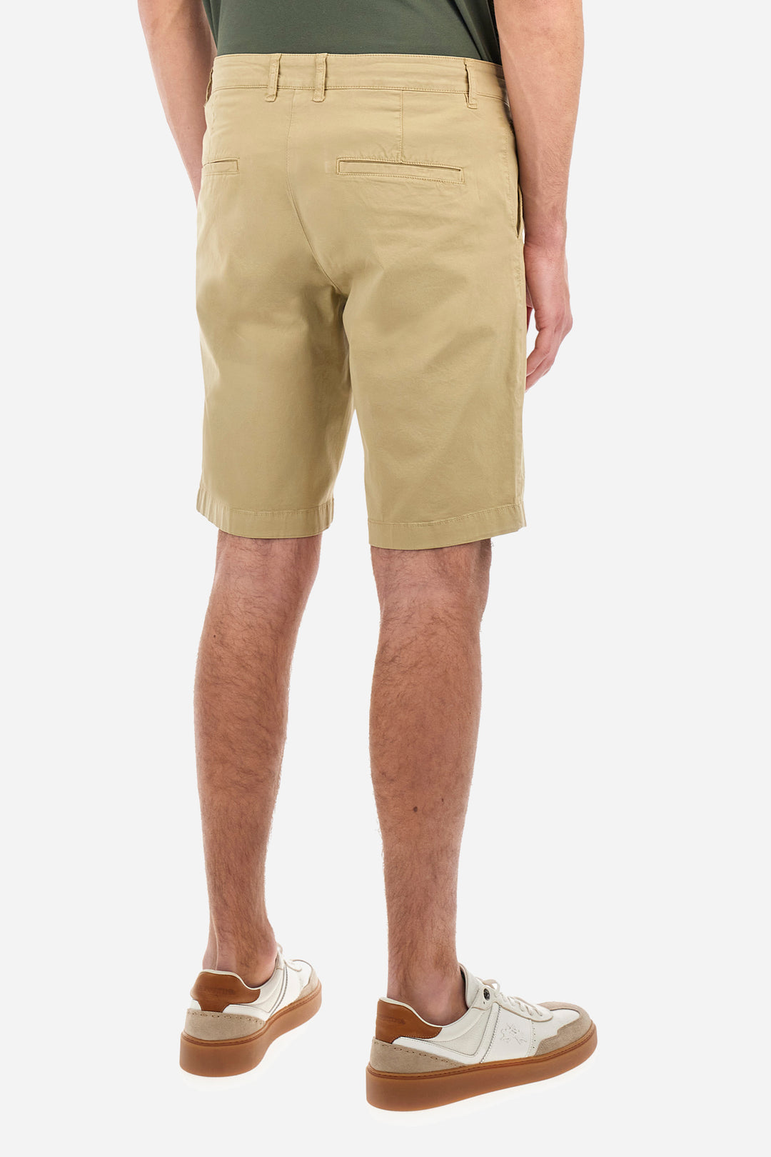 La Martina Regular Fit Cotton Twill Bermuda Shorts – Vardan | Beige