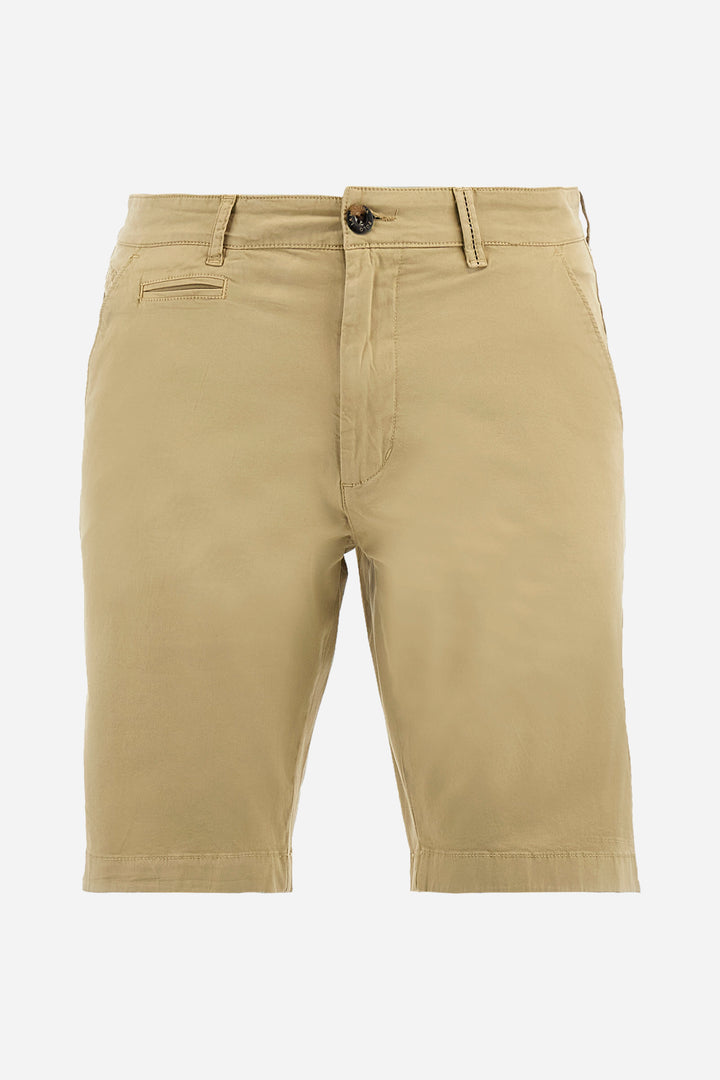 La Martina Regular Fit Cotton Twill Bermuda Shorts – Vardan | Beige