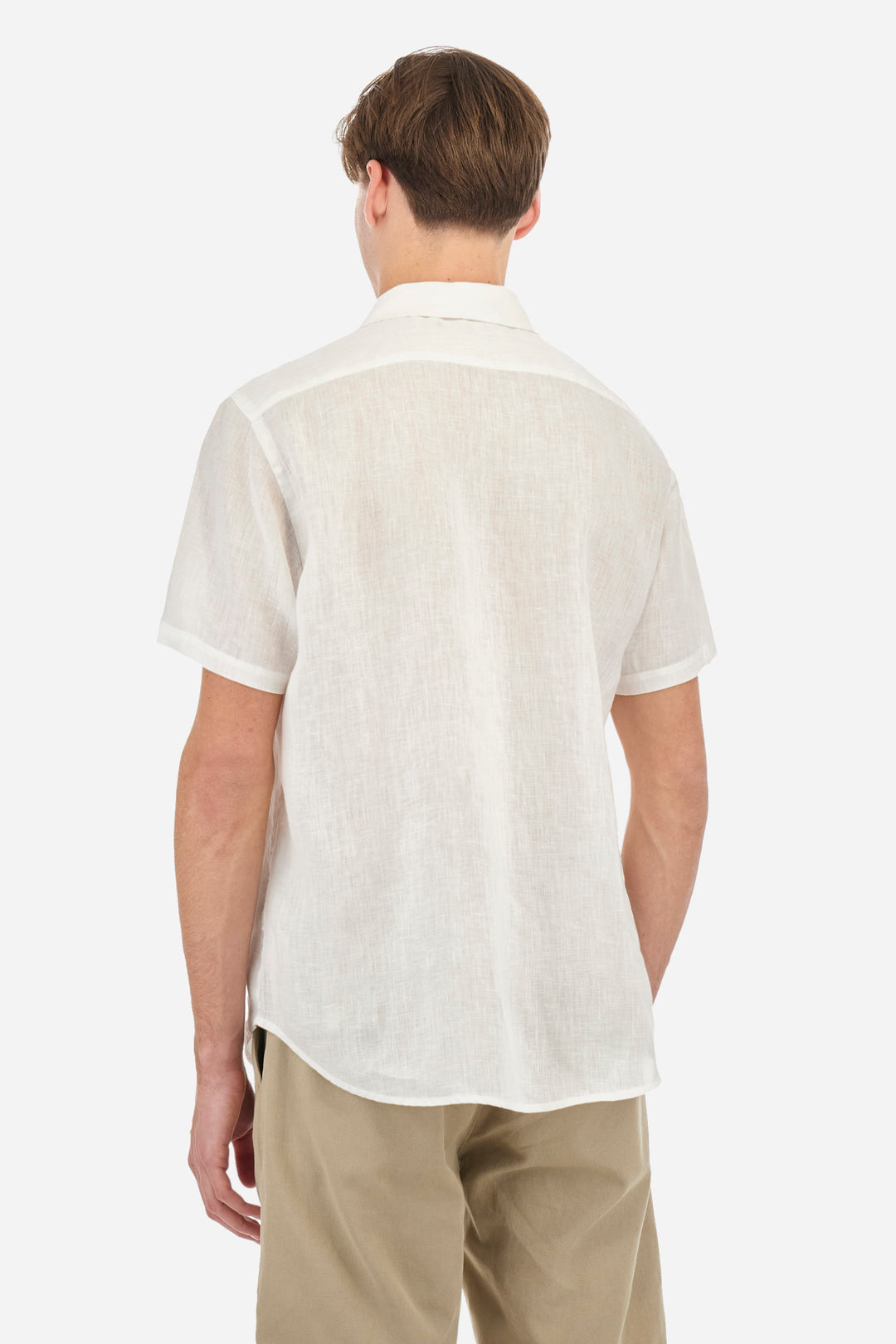 La Martina Regular Fit Linen Canvas Shirt – Varoun | White