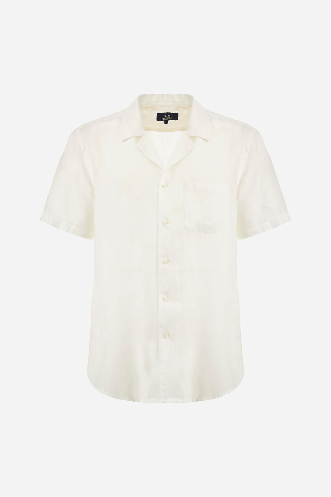 La Martina Regular Fit Linen Canvas Shirt – Varoun | White