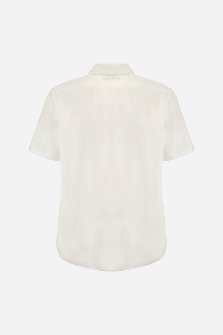 La Martina Regular Fit Linen Canvas Shirt – Varoun | White