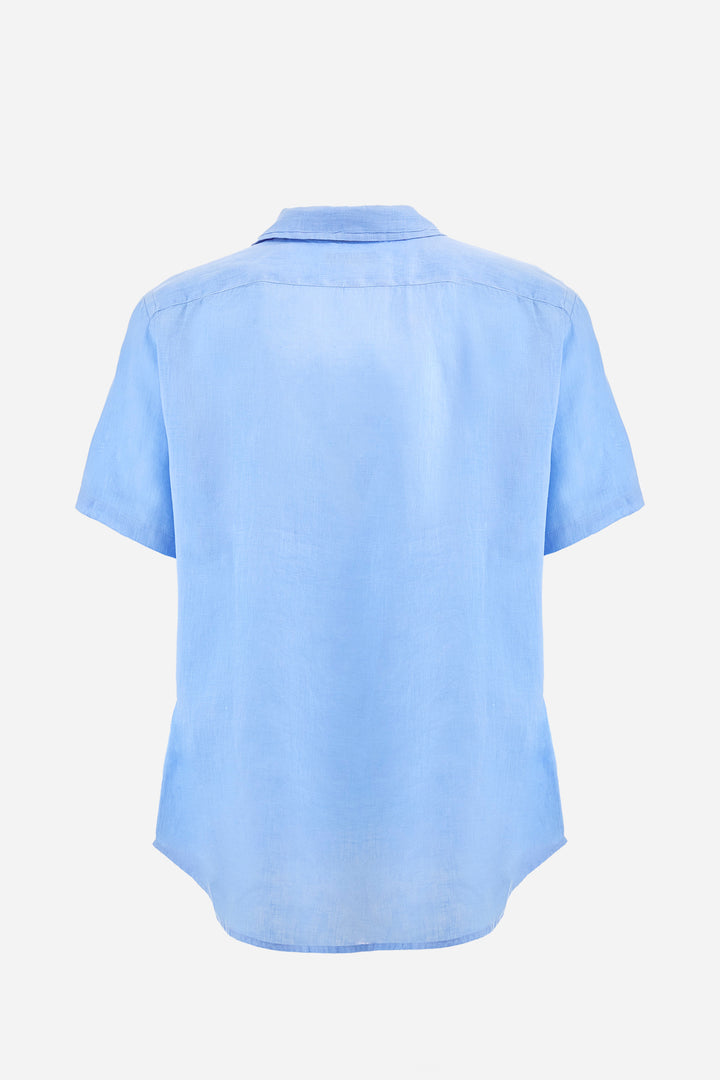 La Martina Regular Fit Linen Canvas Shirt – Varoun | Light Blue