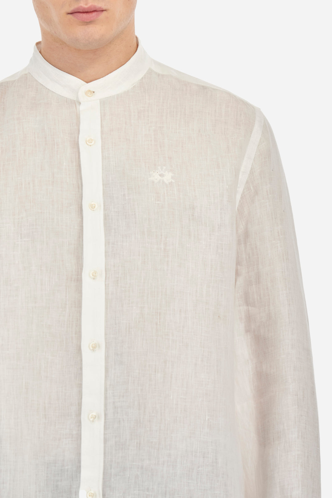 La Martina Regular Fit Linen Canvas Shirt – Yasr | White