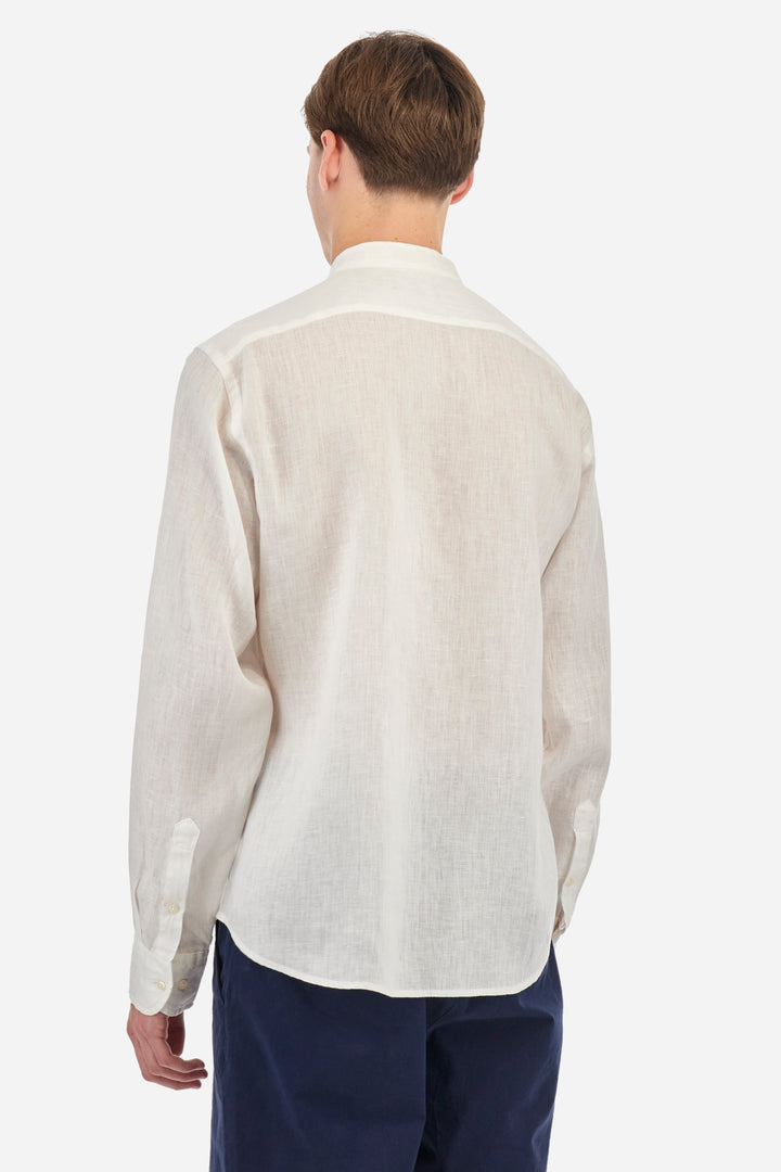 La Martina Regular Fit Linen Canvas Shirt – Yasr | White