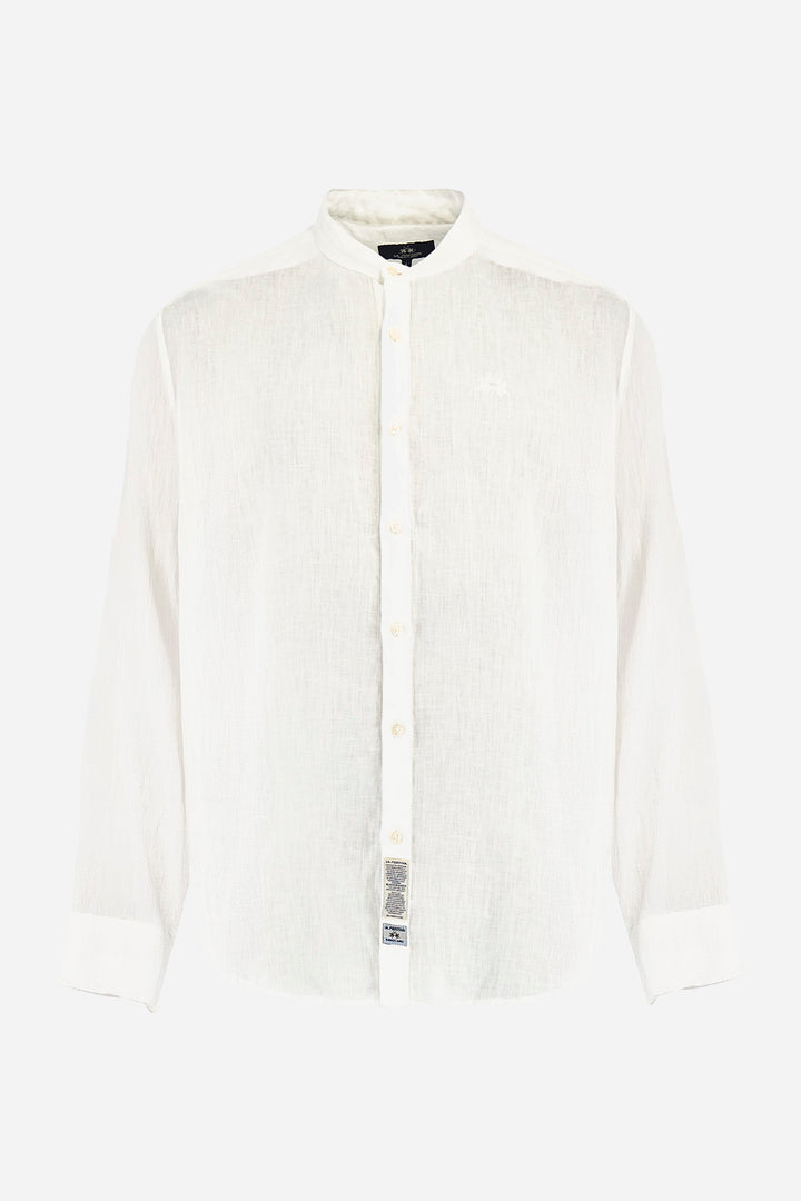 La Martina Regular Fit Linen Canvas Shirt – Yasr | White