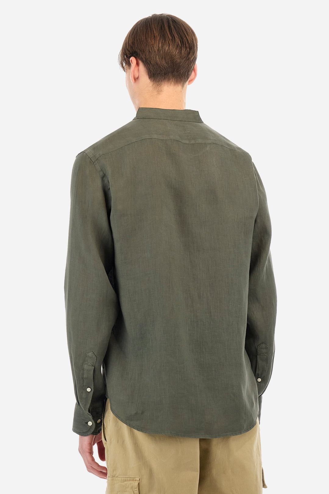 La Martina Regular Fit Linen Canvas Shirt – Yasr | Olive