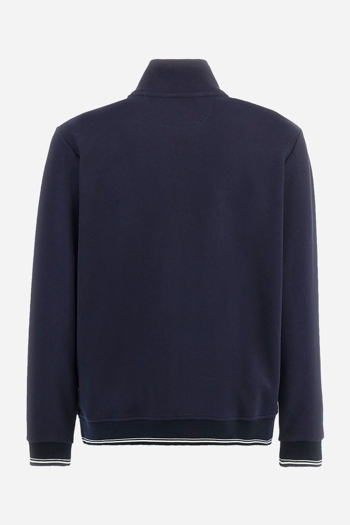 La Martina Regular Fit Cotton Blend Piqué Sweatshirt – Athos | Navy