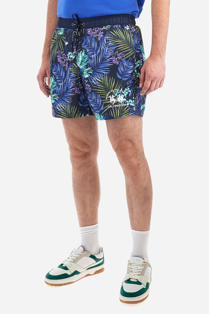 La Martina Regular-Fit Swimwear in Synthetic Fabric - Adan | Blue Multi