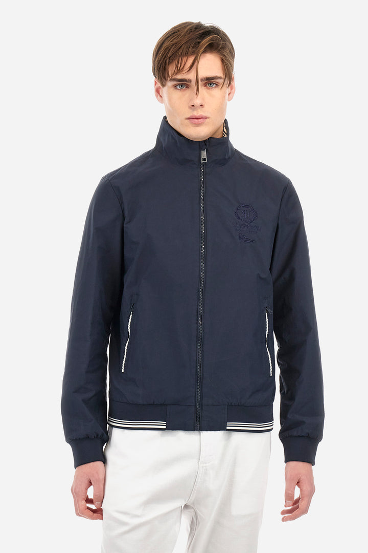 La Martina Regular-fit jacket in mixed cotton - Abraham | Navy