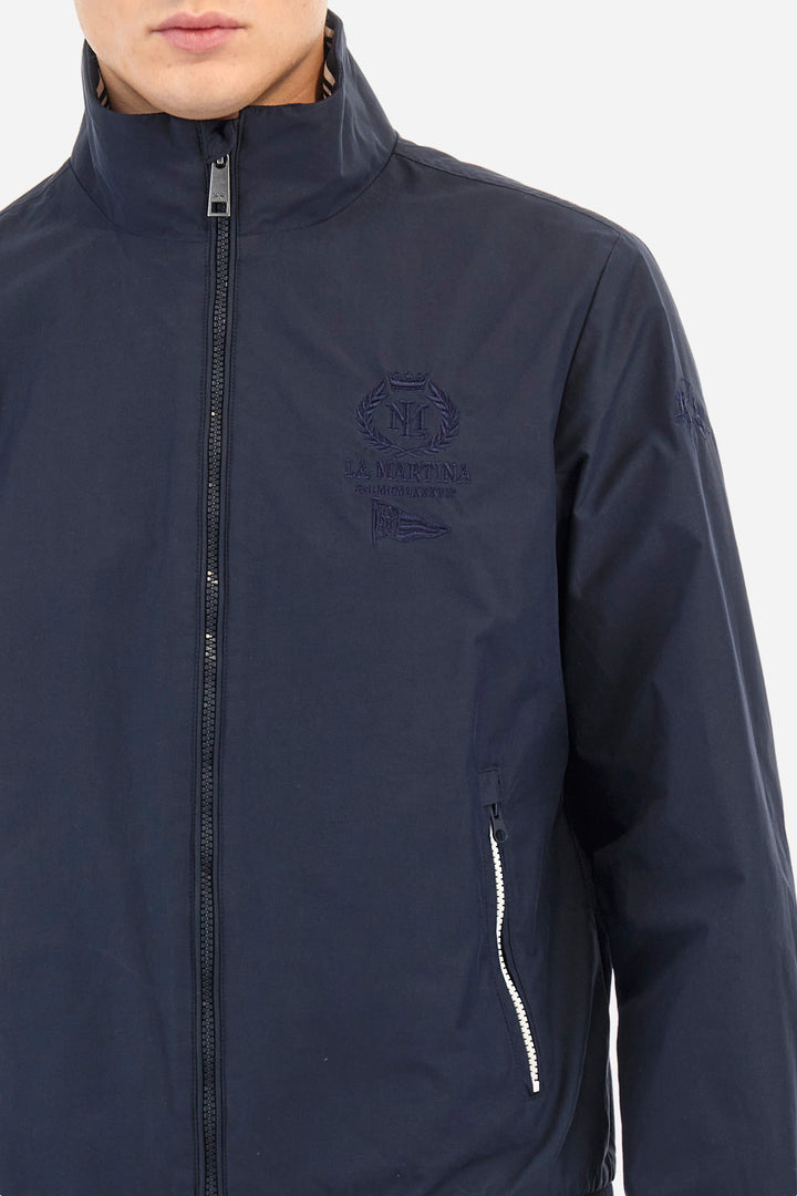 La Martina Regular-fit jacket in mixed cotton - Abraham | Navy