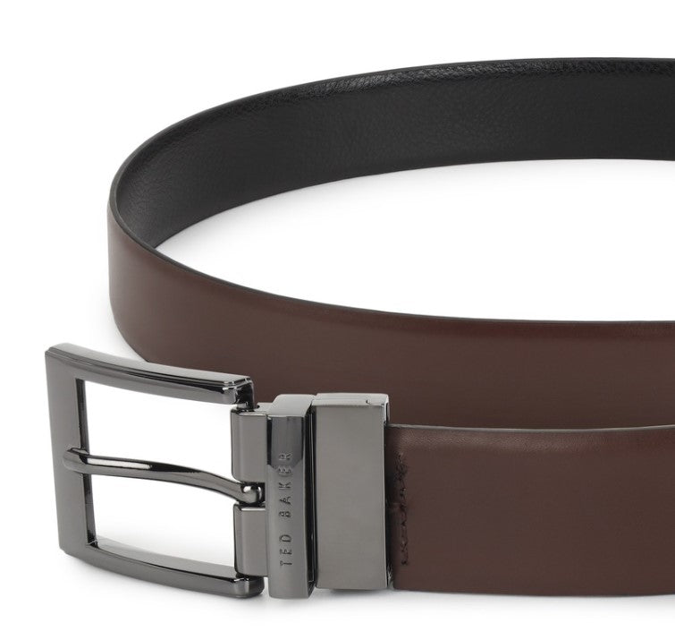 Ted Baker Wilmer Belt in A Box | Black/Brown