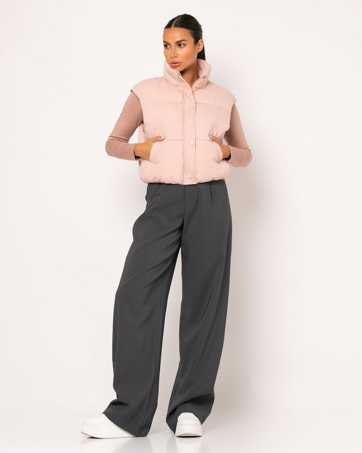 Never Needy Bomber Gilet | Salmon