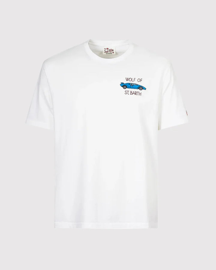 MC2 Saint Barth Classic Fit T-shirt Wolf of S.Barth | White