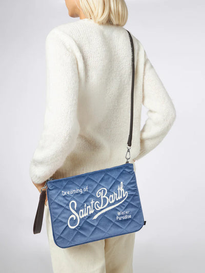 MC2 Saint Barth Parisienne Velvet Quilt Bag | Blue