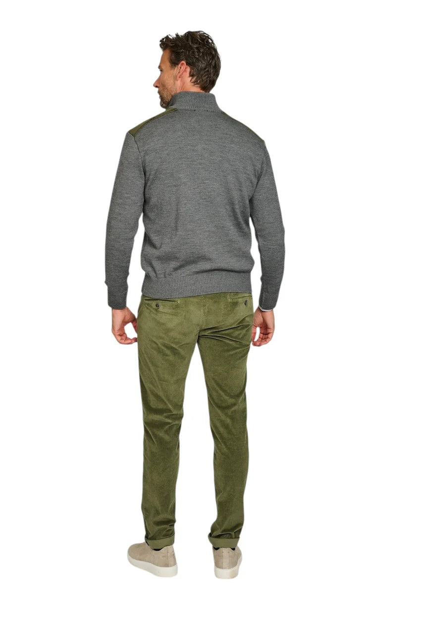 Paul & Shark Velvet Soft Cool Touch Wool Half Zip Sweater | Grey