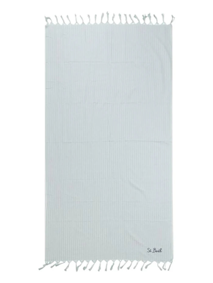MC2 Saint Barth Towel Foutasponge | Light Blue/White