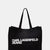 Karl Lagerfeld Logo Shopper Canvas Bag | Black