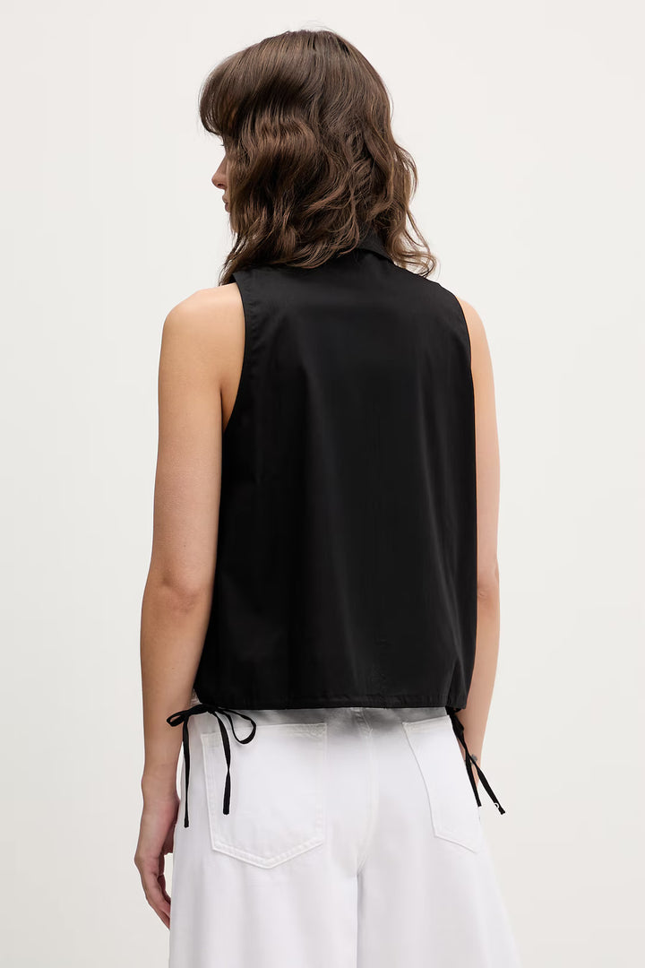 Karl Lagerfeld Sleeveless Blouse Shirt | Black